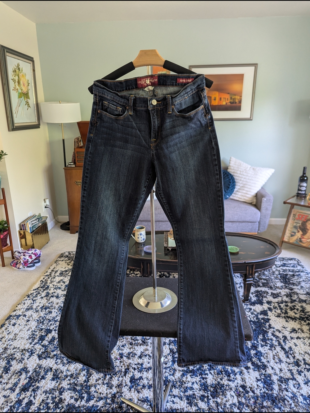 Lucky Brand Women's Dark Blue Wide Leg Jeans